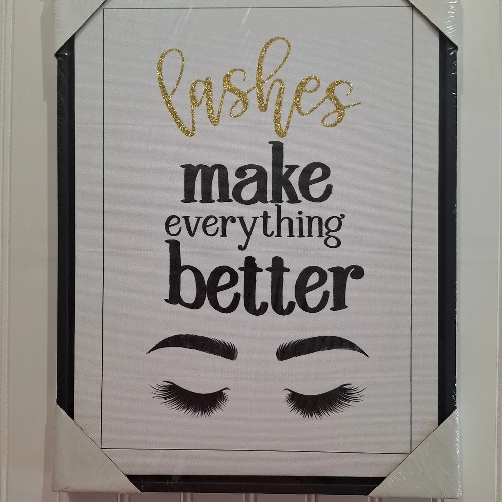 wall pictured art-LASHES MAKE EVERYTHING BETTER